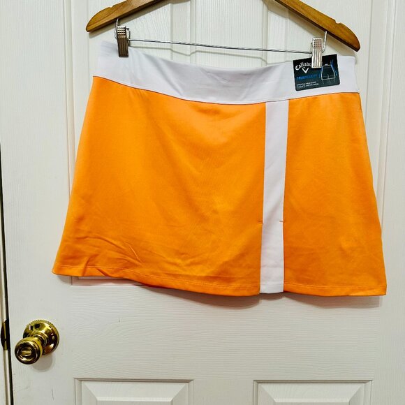CALLAWAY TRUESCULP PAPAYA PEACH OPTI-DRI GOLF AND TENNIS SKORT LARGE 12-14 - Picture 1 of 7